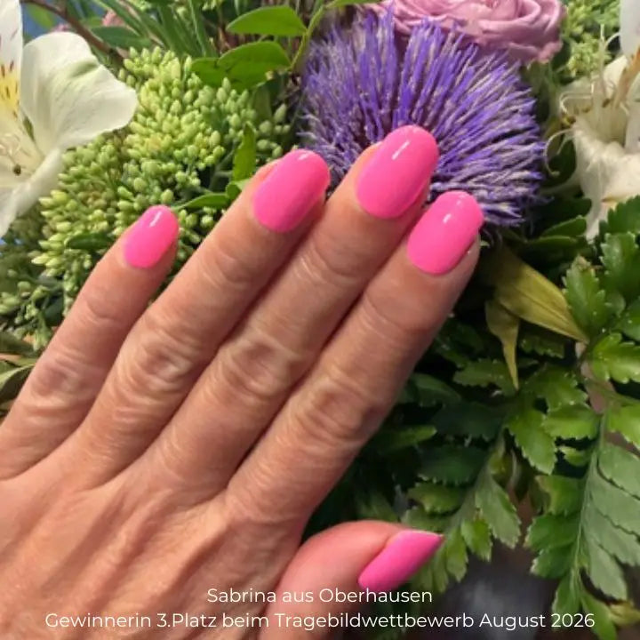 Vivid Neon Pink UV Nail Wrap